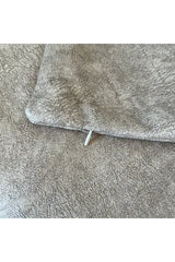 Grey Melange Velvet Cushion Cover Scandinavian Style