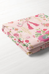 Love Bloom Heart Pink Flower Design Tablecloth - 130x204cm