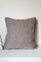 Brown Velvet Glittery Textured Corduroy Cushion Cover 43x43cm