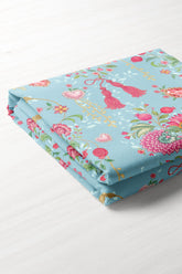 Love Bloom Heart Blue Flower Design Tablecloth - 130x204cm