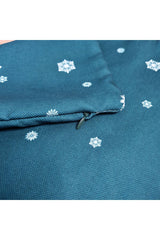 Pine Tree Patterned Petrol Green Cushion Cover New Year's Concept