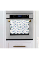 Elegant Bow and Flower Art Deco Style Patterned Laser Cut Fabric Oven Cover