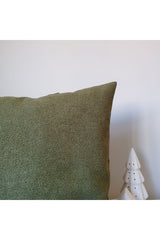 Double Boucle Fabric Cushion Cover Dark Green