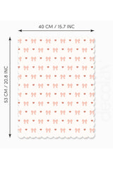 Laser Cut Fabric Oven Cover with Salmon Bow and Heart Pattern