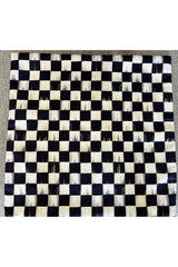 Kırlent Kılıfı Eskitme Efektli Dama Desenli Dijital Baskılı