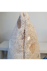 Terrazzo Patterned Luxury Boucle Cushion Cover Brown