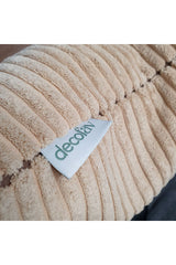 Luxury Stripe Corduroy Cushion Cover Milky Coffee