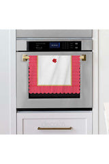 Laser Cut Oven Cover with Decorative Edge and Floral Pattern