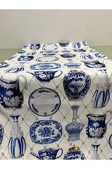 Runner Vintage Tile Vase Porcelain Patterned Digital Print