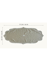 Embroidered Filament Basic Cotton Linen Runner