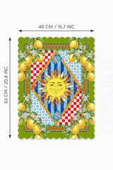 Sole di Sicilia Green Laser Cut Oven Cover with Sun Pattern