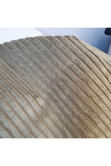 Luxury Stripe Corduroy Cushion Cover Olive Brown