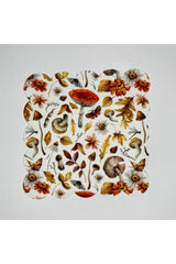 Sulu Boya Mantar Desenli Dijital Baskılı Kokteyl Peçetesi