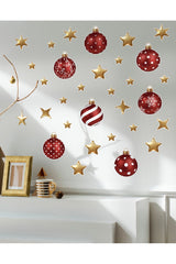 Christmas Ball and Star Decorations Sticker Set