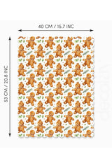 Watercolor Gingerman Patterned Laser Cut Oven Cover