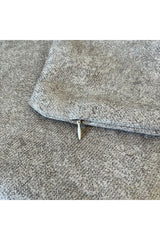 Grey Melange Velvet Cushion Cover Scandinavian Style