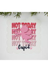 Decorative Fabric Cocktail Napkin with Love Angel Design, 1 Piece