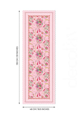 Love Bloom Heart-Colored Floral Pink Laser Cut Runner
