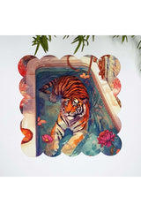 Keyifçi Kaplan Bathtub Design Fabric Cocktail Napkin 1 Piece