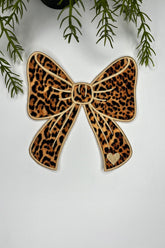 Kurdele Şeklinde Leopar Baskılı Nakışlı Kumaş Kokteyl Peçetesi 1 Adet