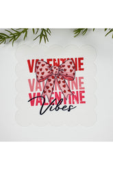 Sevgililer Günü Tema Tasarımlı Dekoratif Kumaş Kokteyl Peçetesi 1 Adet