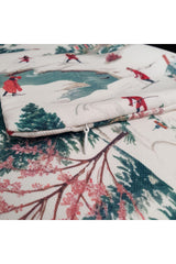 Watercolor Winter Holiday Scene Cushion Cover