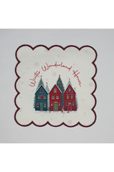 New Year's Eve Cocktail Napkin with Embroidered Slogan Design