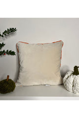 Plaid Applique Embroidery Pumpkin Corduroy Cushion Cover