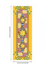 Sole di Sicilia Yellow Laser Cut Runner with Sun Pattern
