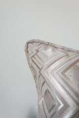 Glittery Geometric Texture Corded Cushion Cover 43x43cm