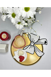 Black and White Ribbon Embroidered Fabric Cocktail Napkin 1 Piece