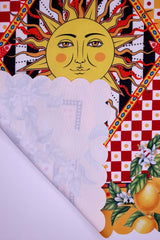 Sole di Sicilia Yellow Laser Cut Oven Cover with Sun Pattern