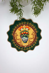 La Dolce Vita Vase Patterned Italian Style Embroidered Edged Cocktail Napkin 1 Piece