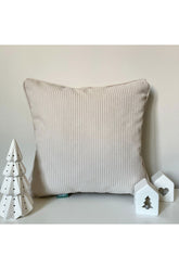 Beige Corduroy Cushion Cover - Luxury and Modern Decorative Pillowcase