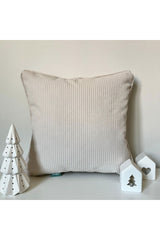 Beige Corduroy Cushion Cover - Luxury and Modern Decorative Pillowcase