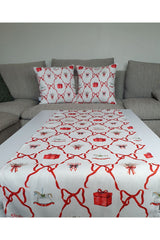 New Year's Concept Bow and Gift Object Patterned Runner