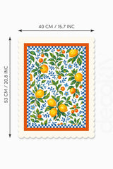 Limoncello Color Framed Digital Printed Laser Cut Oven Cover