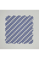 Çapraz Çizgi Puan Desenli Dijital Baskılı Lazer Kesim Kokteyl Peçetesi