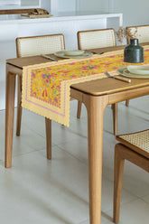 Love Bloom Heart-Colored Floral Yellow Laser Cut Runner