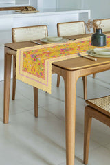 Love Bloom Heart-Colored Floral Yellow Laser Cut Runner