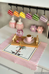 Elegant Decorative Edge Palm Tree and Monkey Design Laser Cut Oven Cover