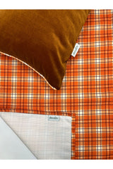 Orange Plaid Digital Printed Runner