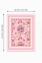 Love Bloom Heart-Colored Floral Pink Laser Cut Oven Cover