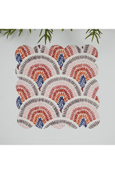 Art Deco El Çizimi Lazer Kesim Kumaş Kokteyl Peçetesi 1 Adet