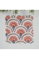 Art Deco Hand Drawn Laser Cut Fabric Cocktail Napkin 1 Piece