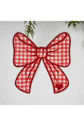 Kurdele Şeklinde Pötikare Desenli Nakışlı Kumaş Kokteyl Peçetesi 1 Adet