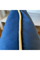 Elegant Tin Soldier Embroidered Navy Blue Velvet Cushion Cover