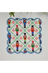 Geometrik Kurşun Asker Desenli Nakış Kenar Kumaş Kokteyl Peçetesi 1 Adet