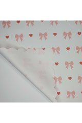 Laser Cut Fabric Oven Cover with Salmon Bow and Heart Pattern