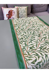 Morris Style Leaf Patterned Runner Digitally Printed